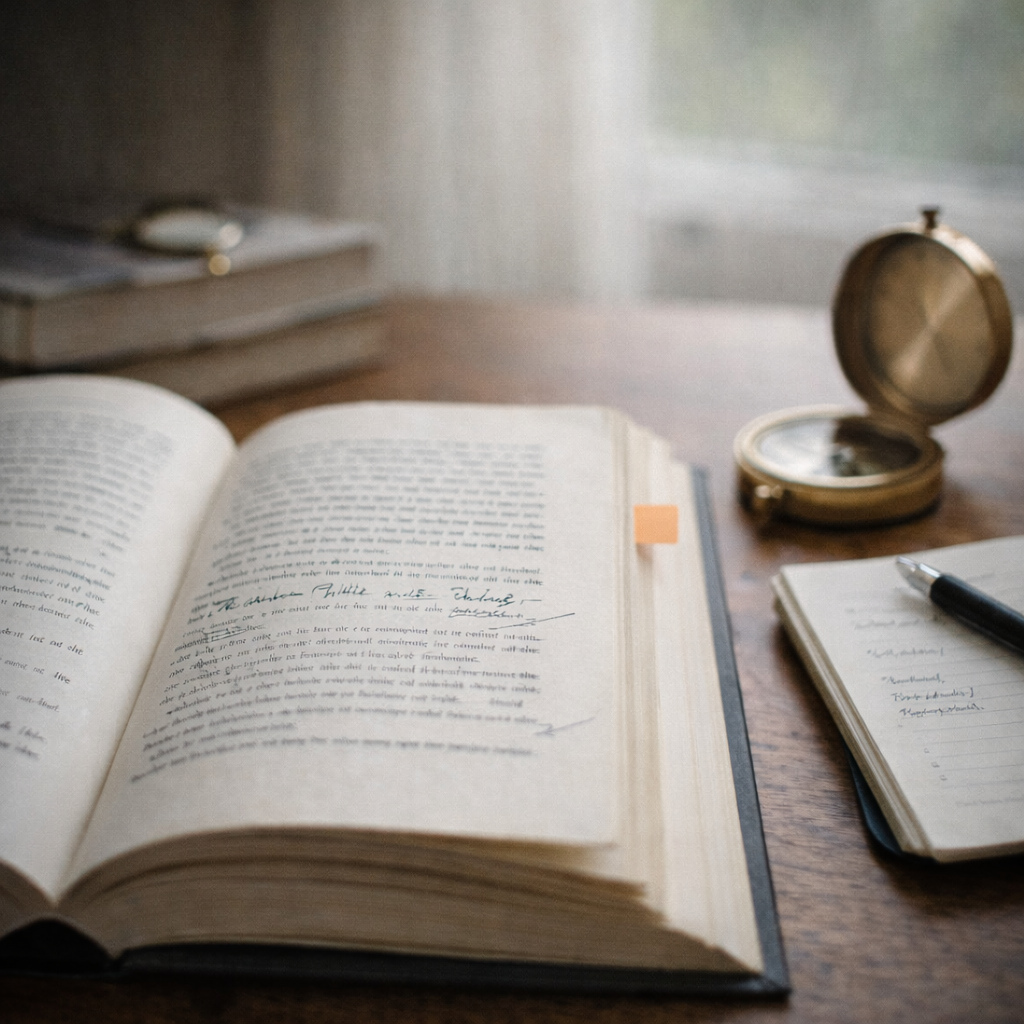 Close up of the opening paragraph on the first page of a book